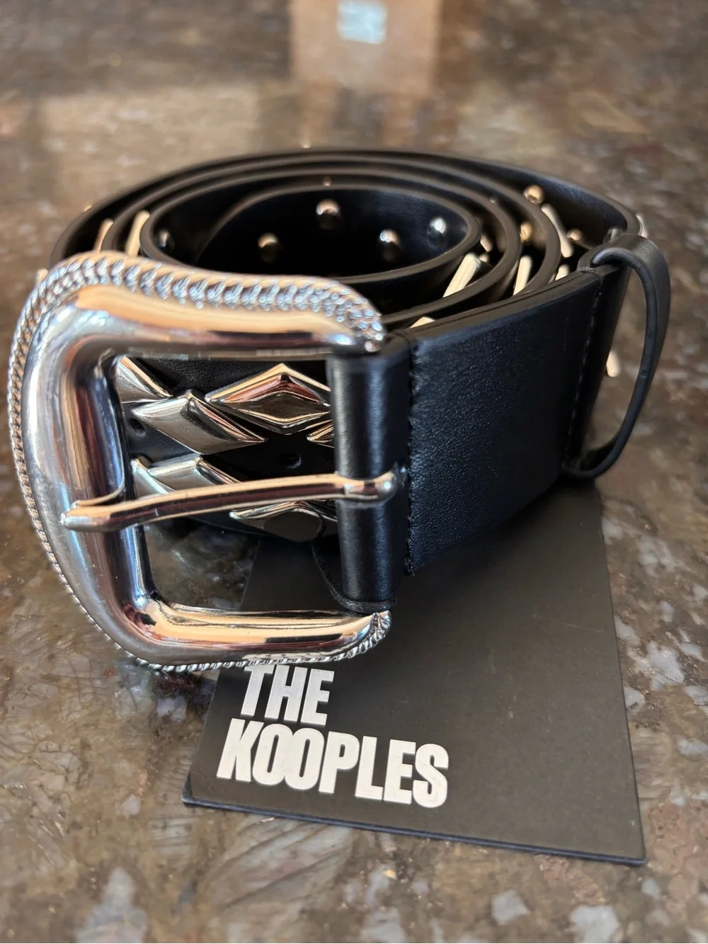 THE KOOPLES Studded Leather Belt – Black | NWT | French Size 1 MSRP $395
